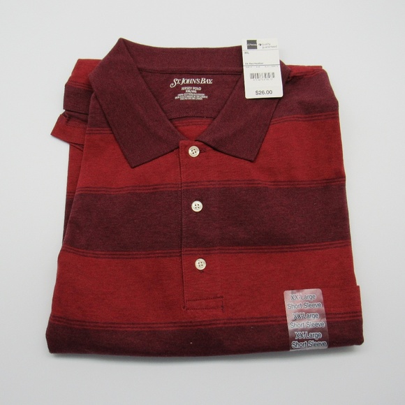 St. John's Bay Other - St John's Bay Size XXL Red Jersey Polo New w/ Tags